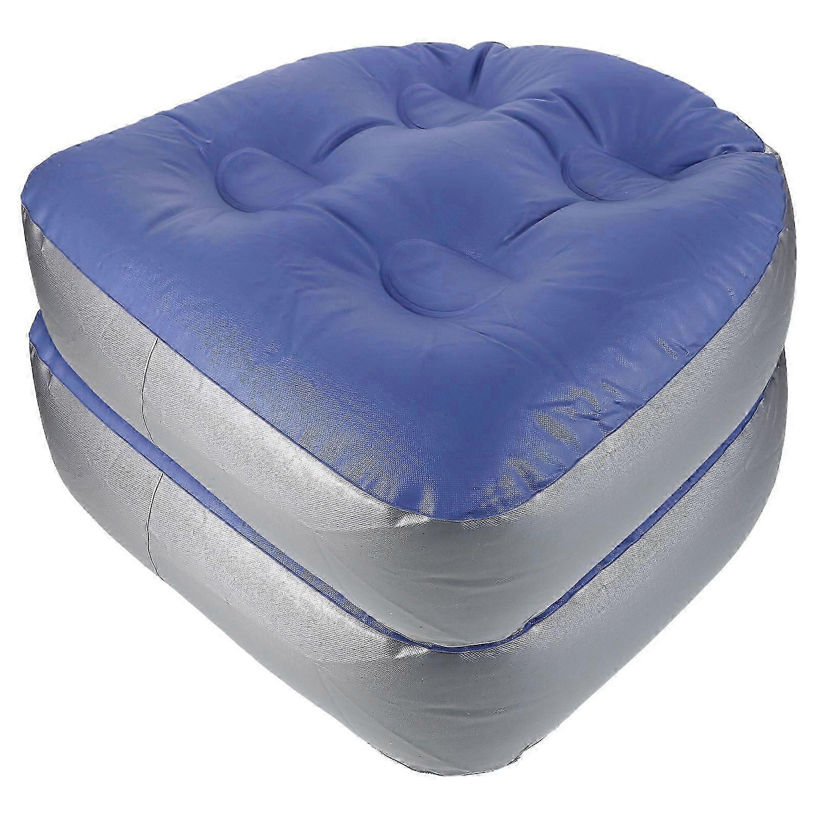 2pcsインフレータブルバスクッションバスタブシートクッション、スパおよびホットタブ用吸盤付きポータブルシートクッション厚みのあるシートクッション