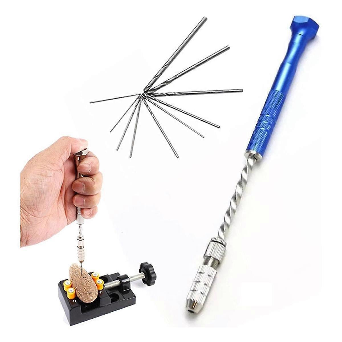 Pin Vise Hand Drills Bits Set with 0.5-3 mm Twist Drill Bits