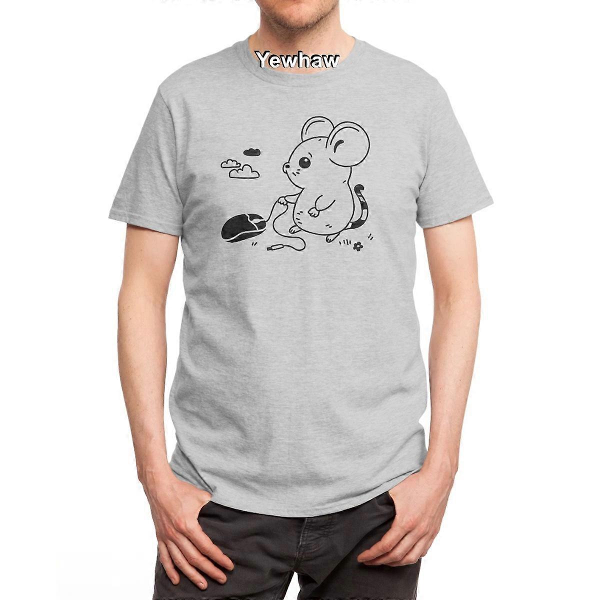 Mouse with his pet mouse T-Shirt computer mouse illustration adorable