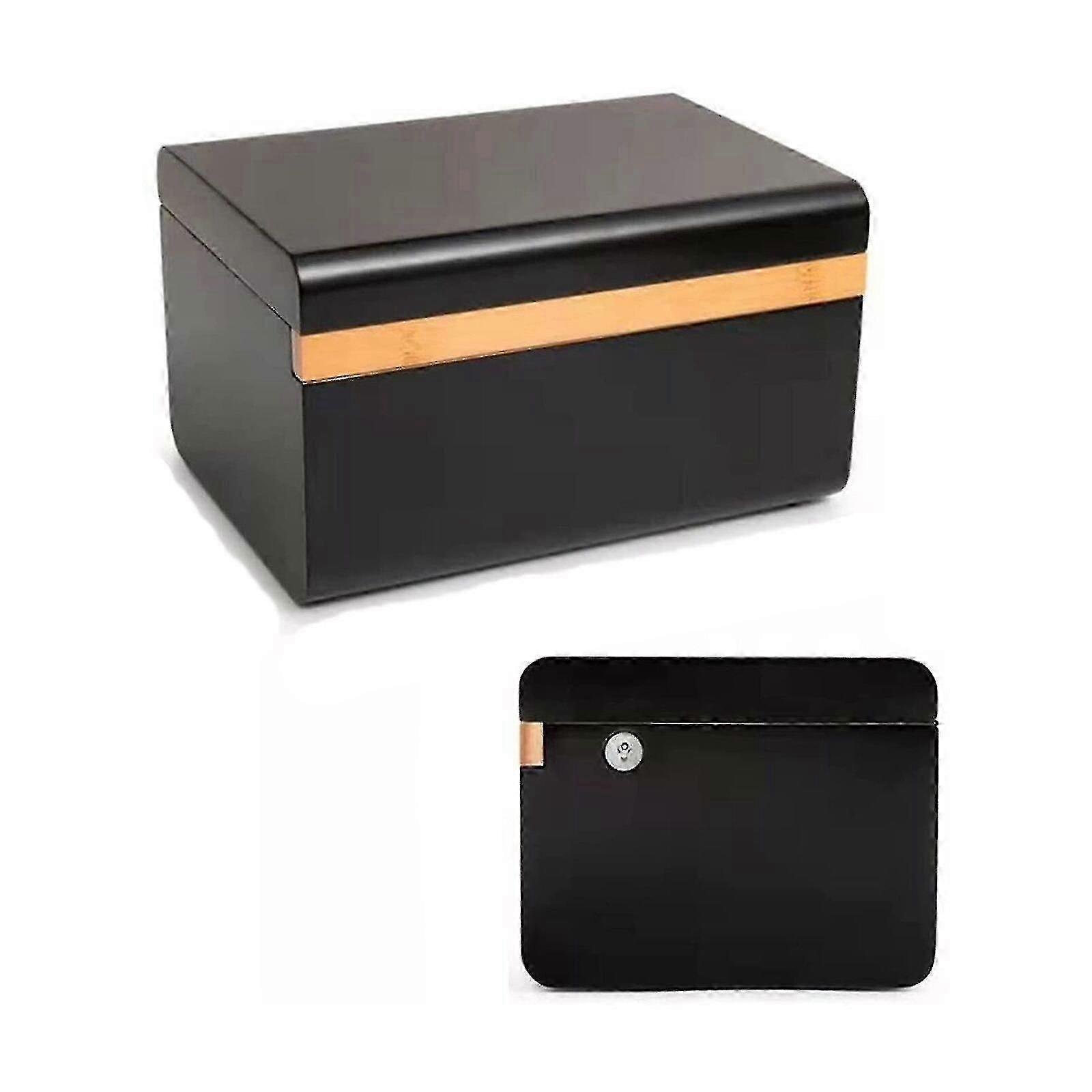 Storage Bins Premium Bamboo Storage Box With Removable Tray Removable Divider Wooden Storage Box With Lock