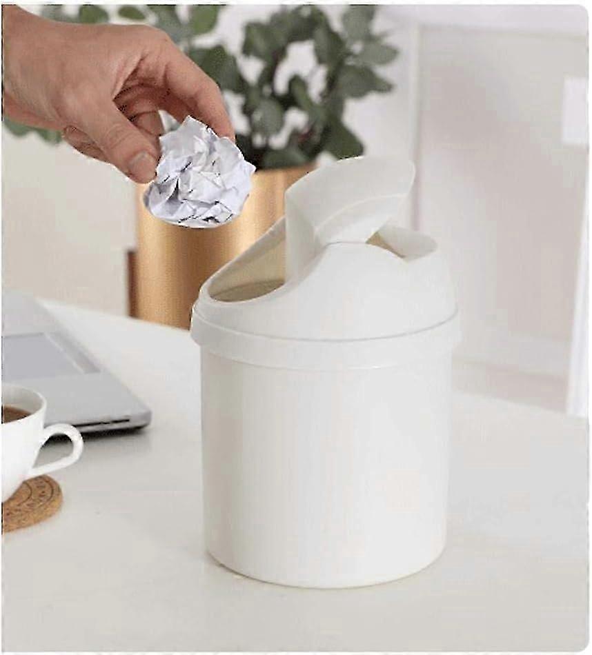 Mini Office Trash Can, Small Waste Paper Basket, Table Office Trash Can  Blanca