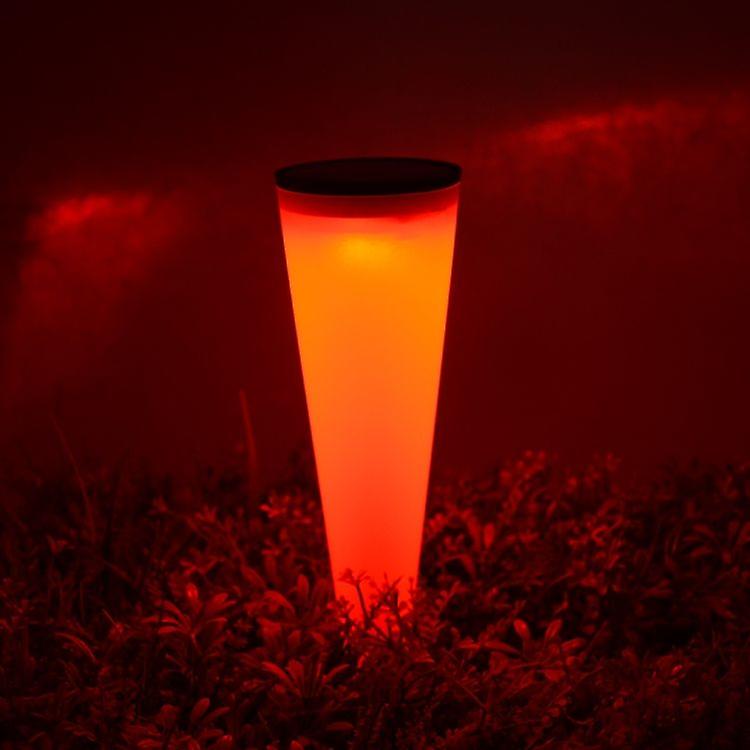 Circular Cone Solar Wall Lamp, Style: Colorful Light