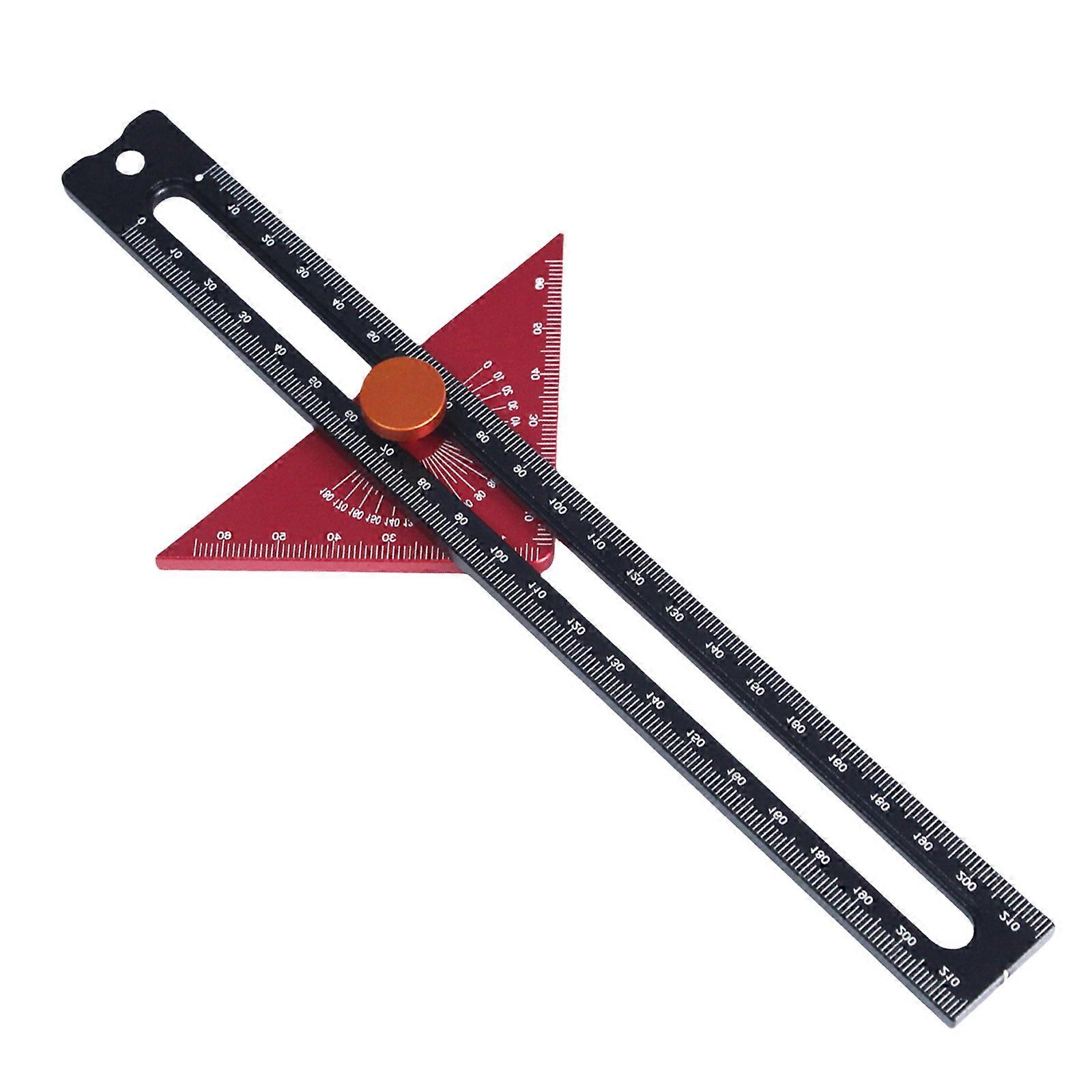 Carpenters's Triangular Measuring Rulers, Adjustable for Enhances Efficiency in Woodcraft Multicolor