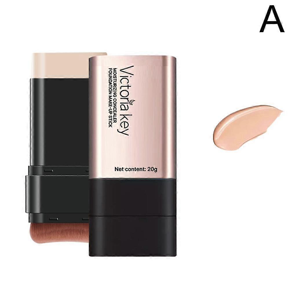 Natural Finish Hydrating Concealer Stick 20g Portable Cream Foundation for Blemish Coverage and All-Day Moisturizing