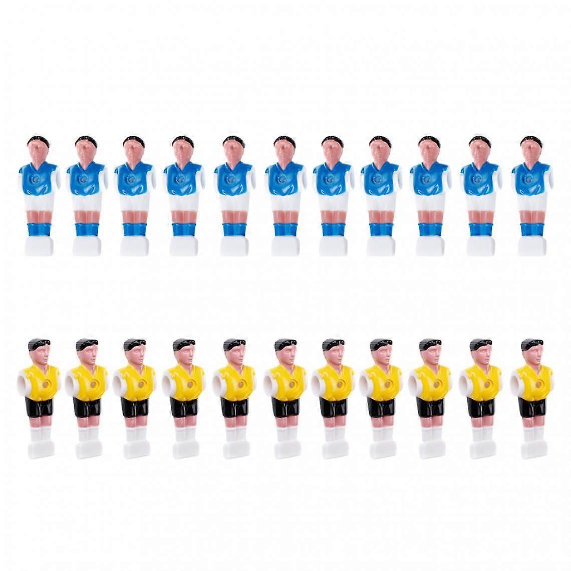 22pcs Foosball Man Soccer Table Football Player Set - Jaune Et Bleu