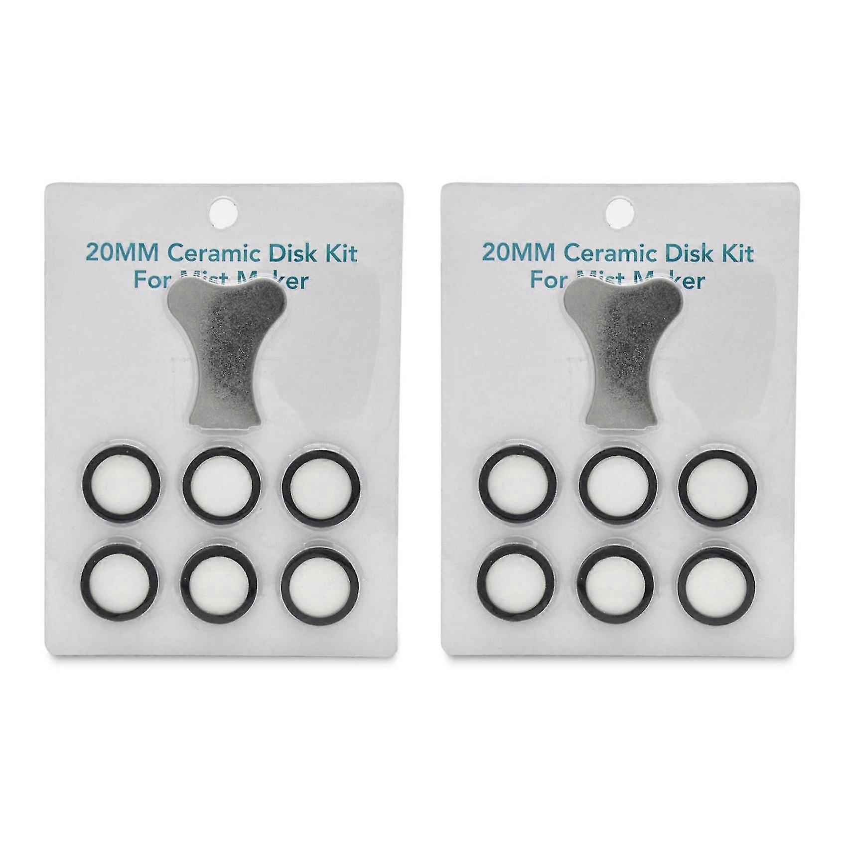 14pcs Mist Maker Maintenance Kit, Ceramic Disk Ceramic Disk Key Replacement Parts Kits For Fog Mach