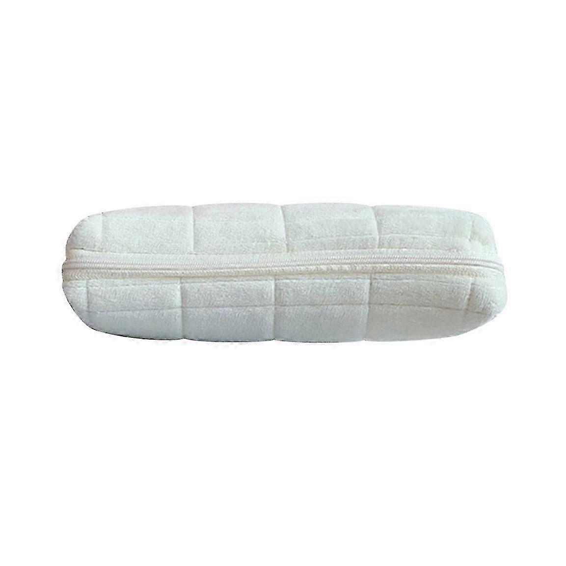 Small White Pencil Pouch Mini Makeup Cosmetic Bag For Office Supplies