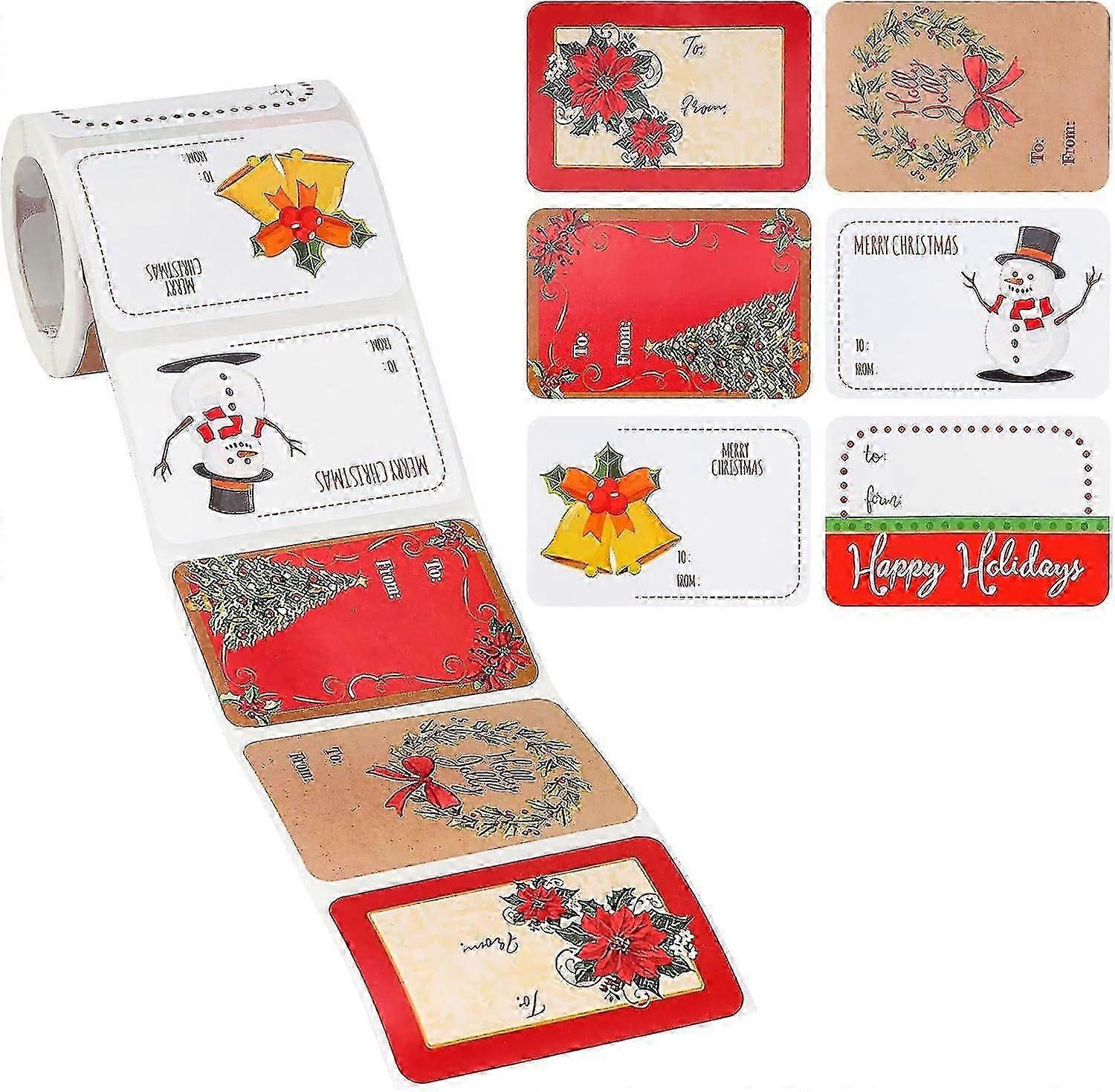 Christmas stickers, Christmas decoration stickers, Christmas holiday label stickers