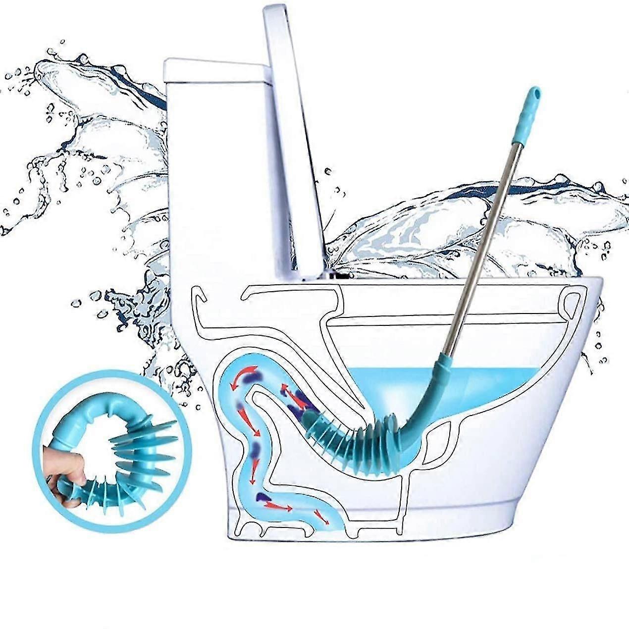 مكبس المرحاض ، نوع المكبس المرحاض انسداد مزيل مرن رأس مطاطي الفولاذ المقاوم للصدأ مقبض المرحاض جرافة الأنابيب