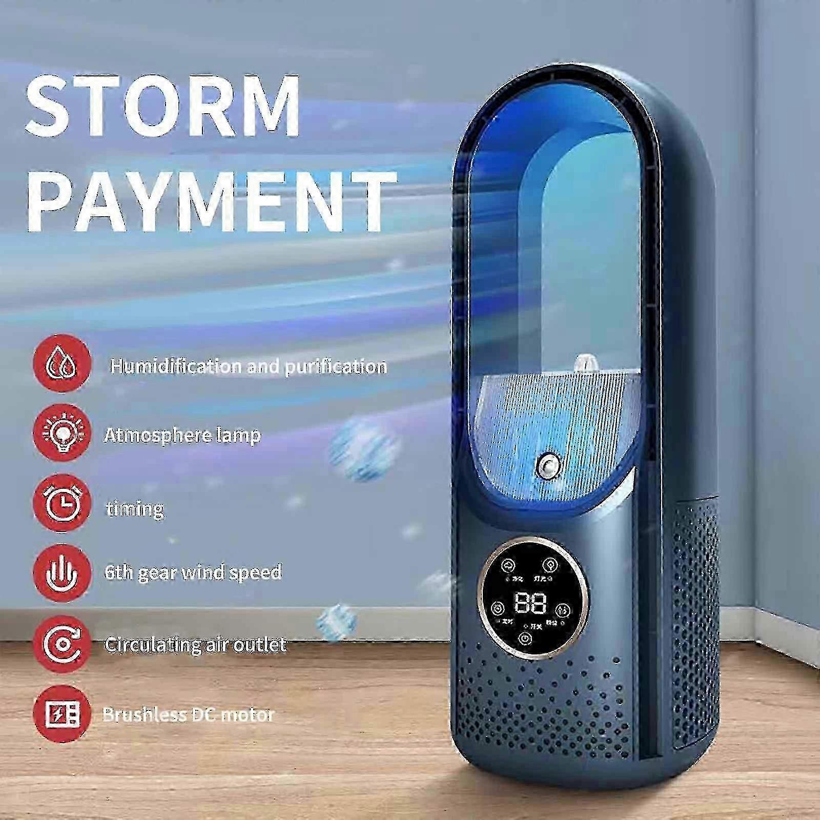 مروحة مكيف هواء محمولة مبرد هواء قابل لإعادة الشحن 6 سرعات قابلة للتعديل