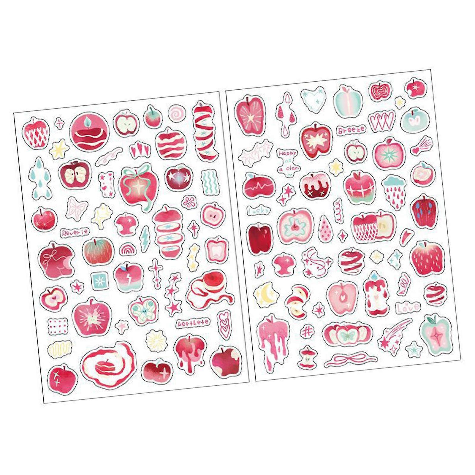 Vibrantly Waterproof PeelOff Decorative Sticker Featuring Fruit Pattern for Crafting and Planners Craft Enthusiasts Multicolor