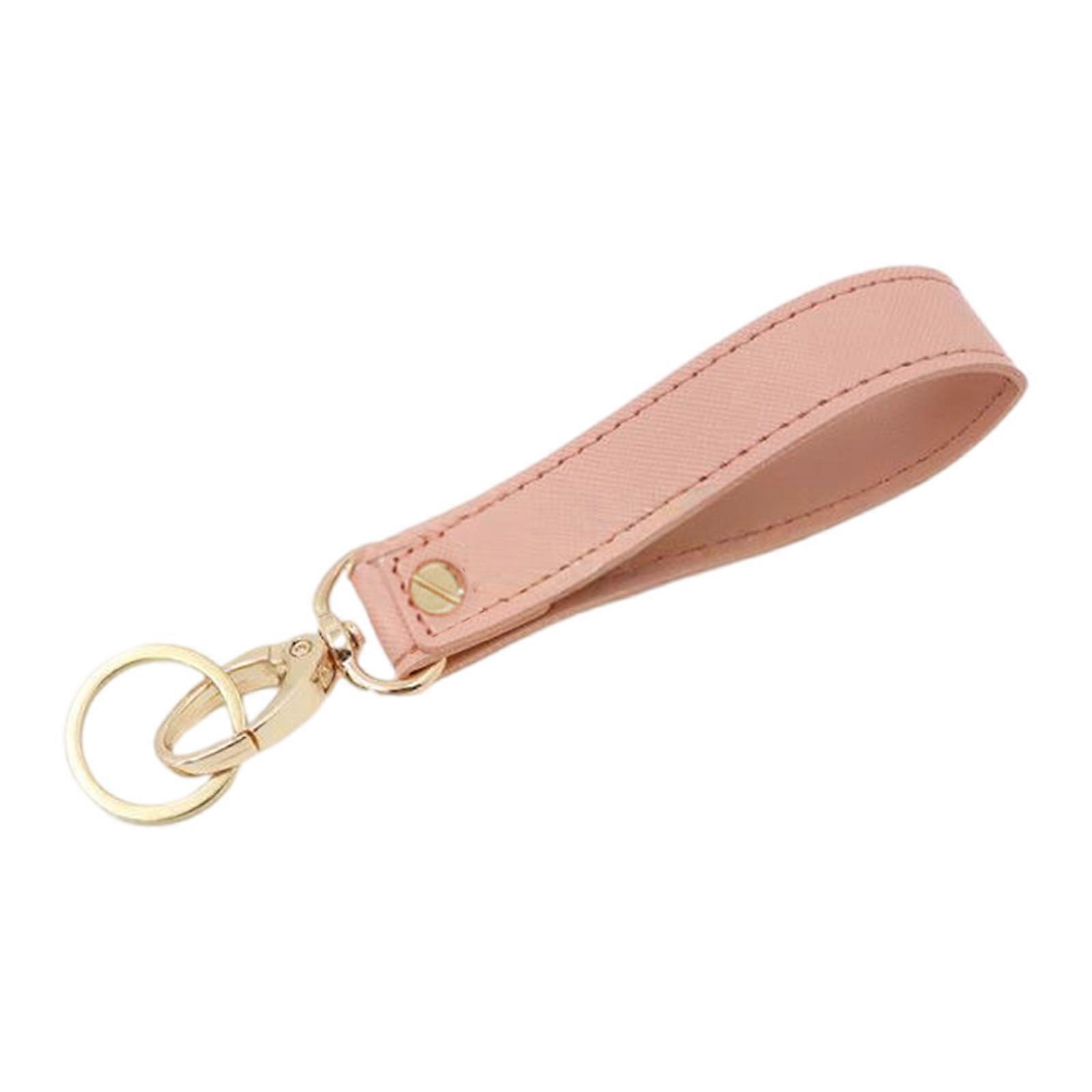 Sustainable Leather Key Fob Bucolic Design Compact Size Perfect for Minimalist Enthusiasts and Commuters  Pink