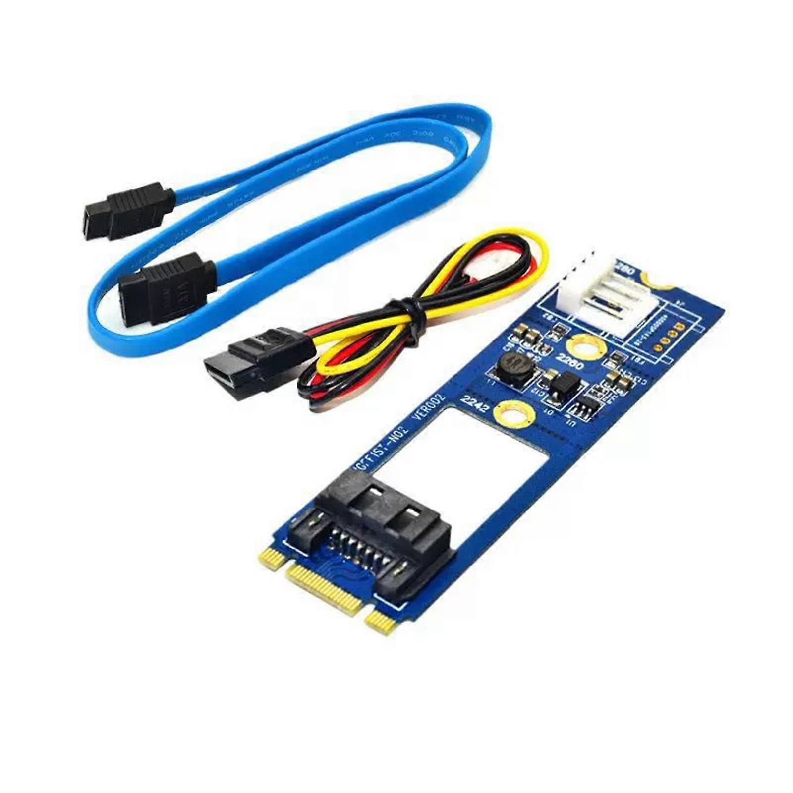 M.2 SATA3.0 Adapter Convert Card M.2 to 7Pin Adapter Board Card Support 2242 2260 2280 Mainboard for PC Multicolor
