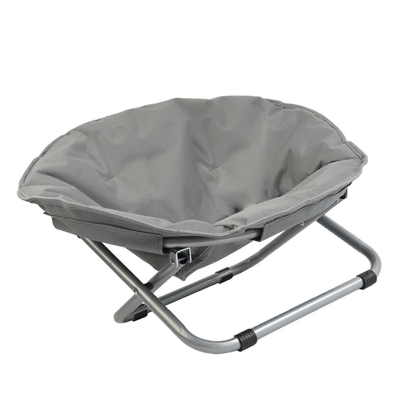 Elevated Bed for Pet Large Lounger Suitable for Small/Medium/Large Cats Space Saving Folding Chair  Gray