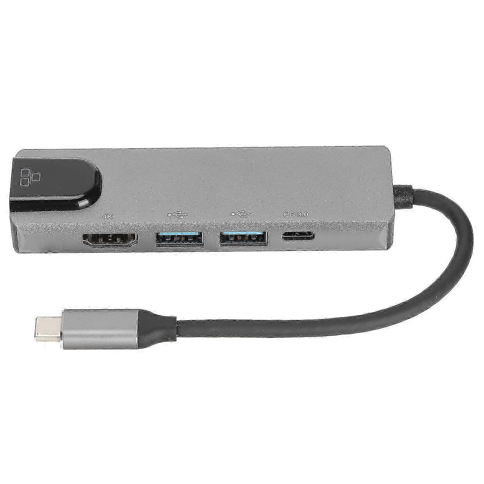 5in1 TypeC Docking Station with 2 USB HD Multimedia Interface RJ45/TypeC Port