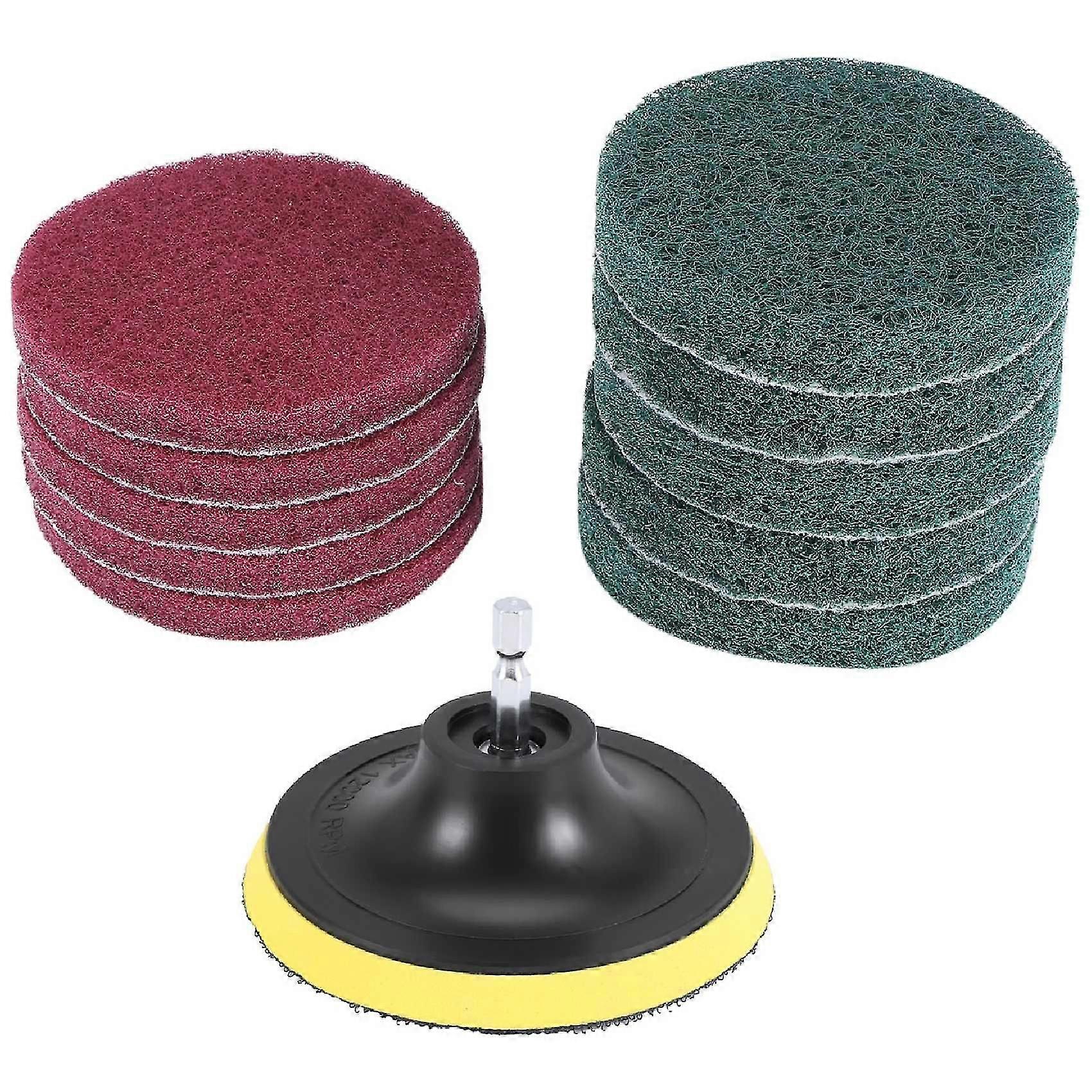 11 stk Power Scrubber Brush Set Polering Pad For Drill Powered Brush Tile Scrubber skureputer Cl