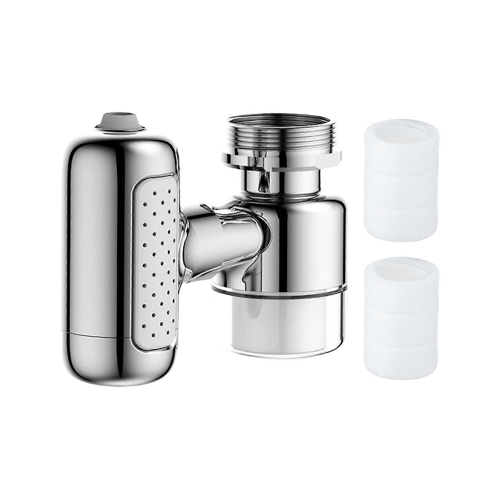 Multiple Sprays Faucet Filter Head Two Cartridges Pack 4 Flows Setting Rotatable Designs Faucet Attachment For Kitchen Sinks Multicolor