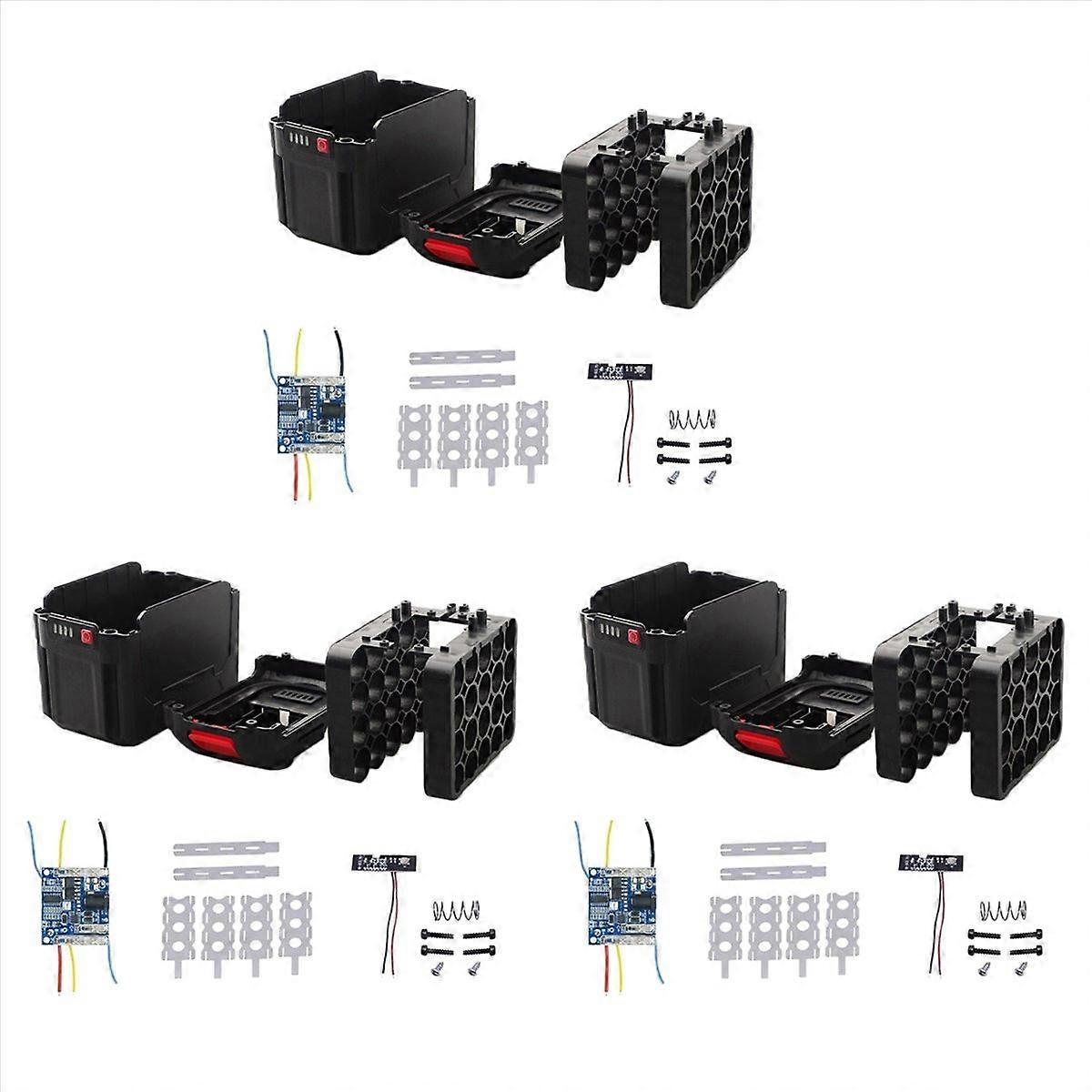 3X for -Battery Case Storage Box Shell PCB Charging Board for -Battery Case Power Tool Accessories,2