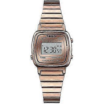 Orologio da donna classico, semplice, piccolo, elettronico, al quarzo, in acciaio inossidabile, quadrato, sottile, orologio digitale a LED, Hs