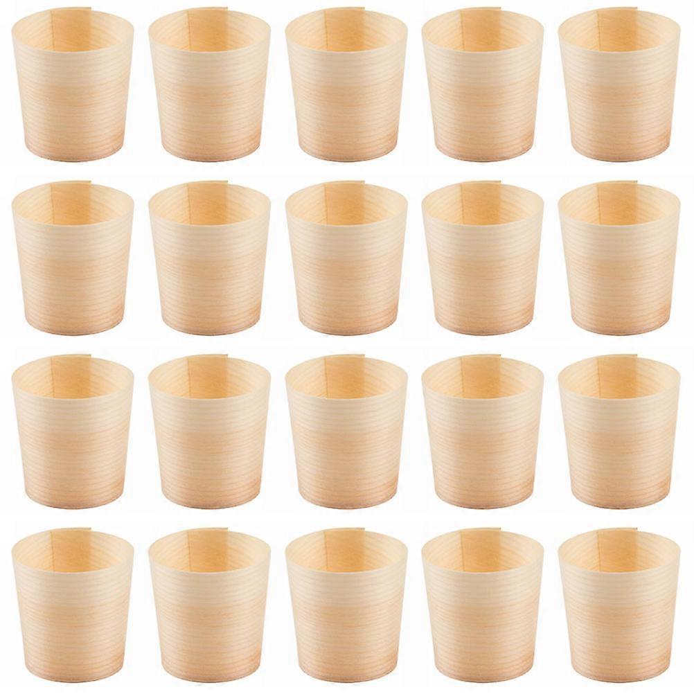 Practical Wooden Water Cups for Drinking 120Pcs Disposable Cups