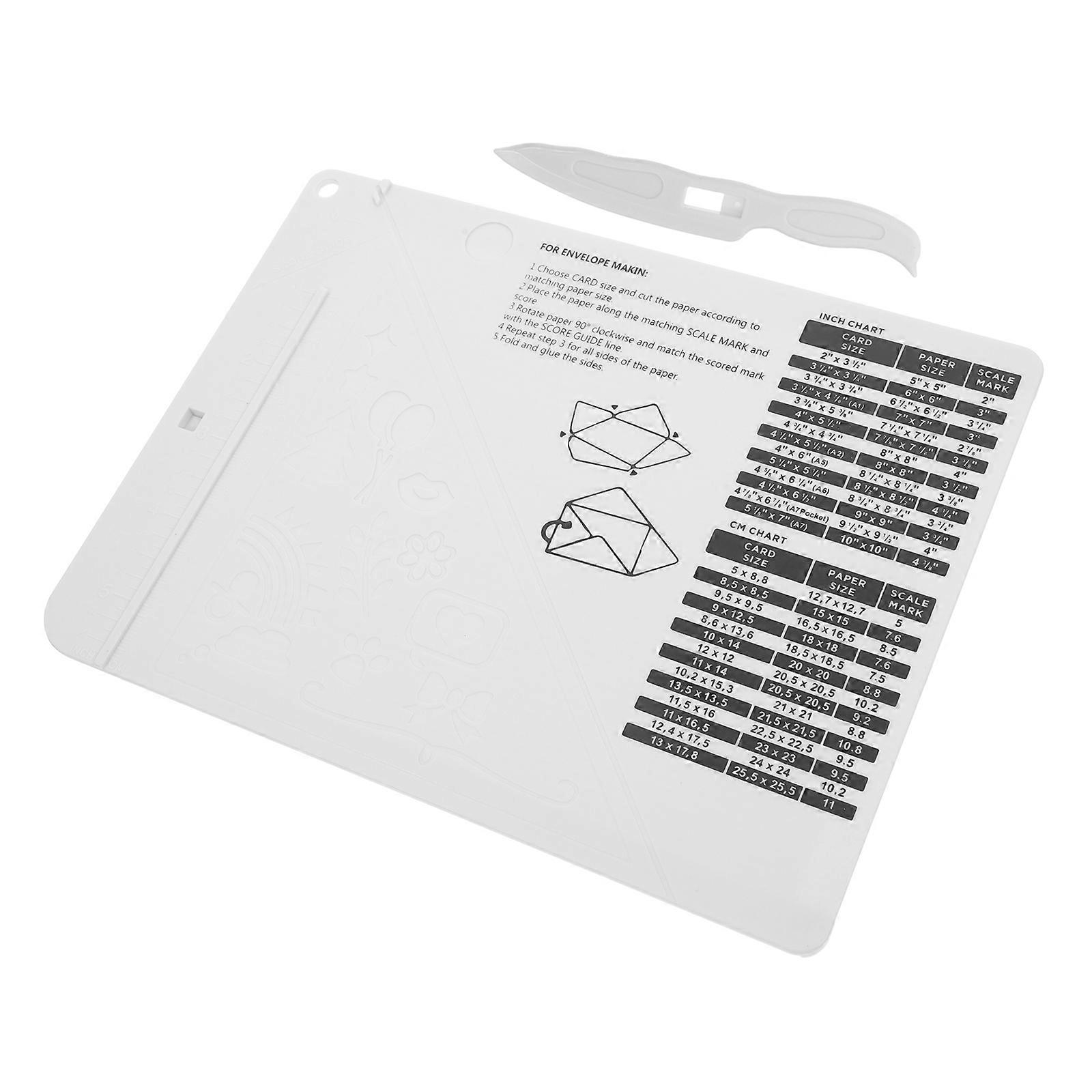 Multi-Use Envelop Fold Tool For DIY Projects And Crafting Tools White ABS Material 1 Set