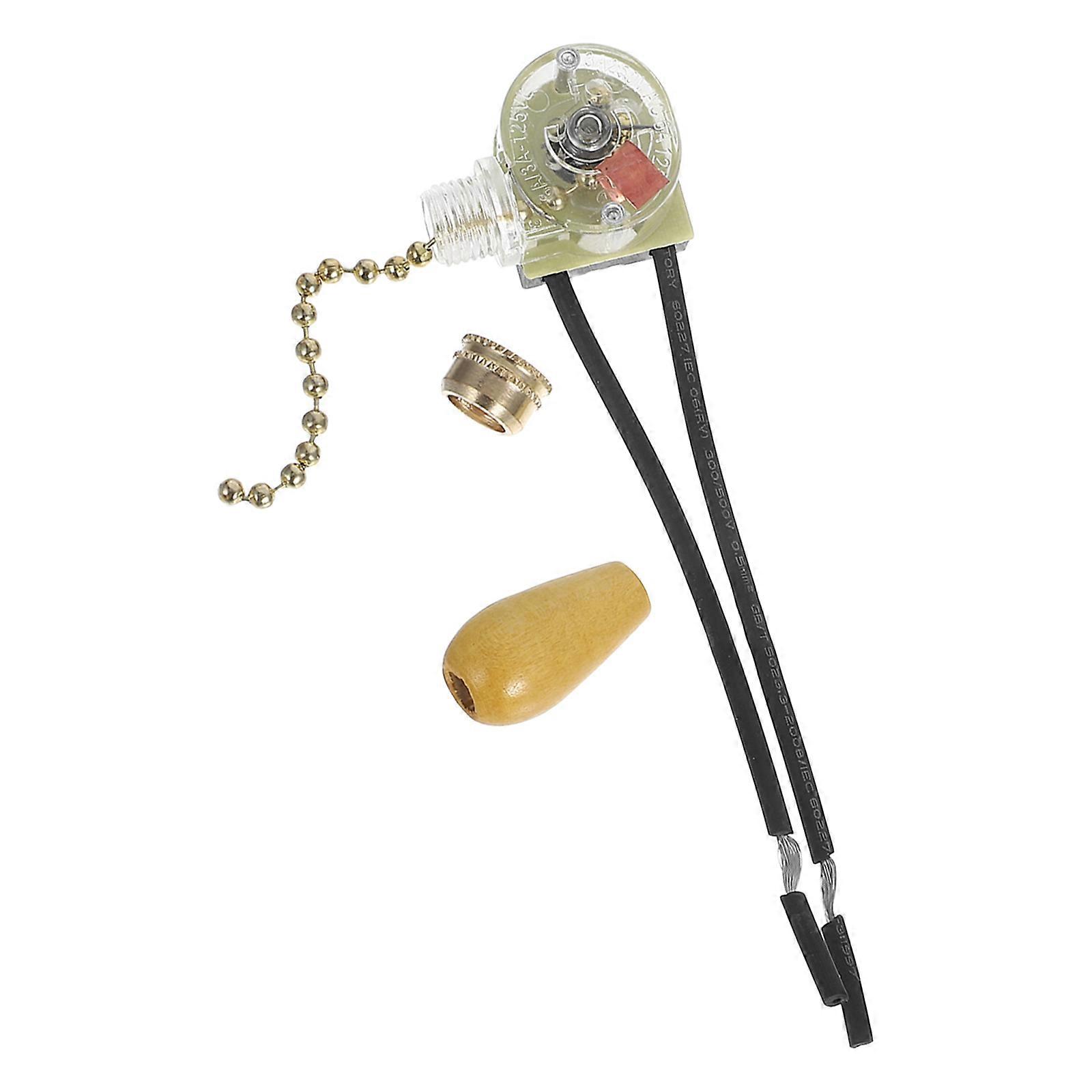 Ceiling Fan Chain Replacement Switch for Easy Operation 3Pcs Golden Pull Chain