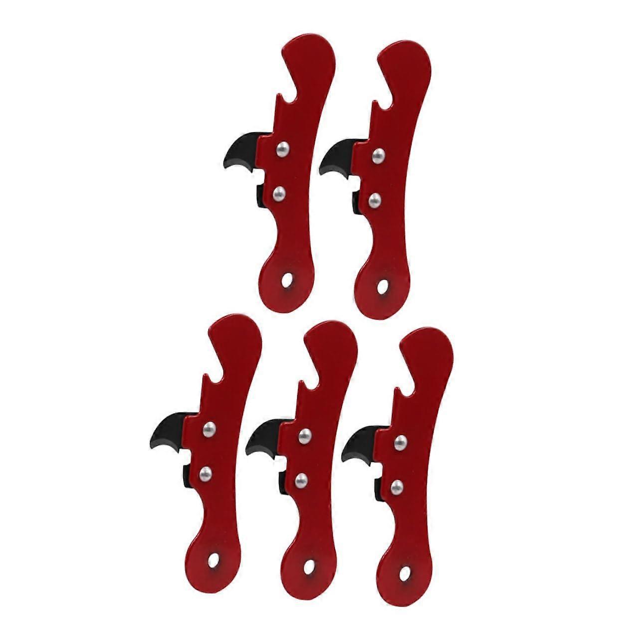 5Pcs MultiFunction Can and Bottle Openers with Ergonomic NonSlip Grip for Kitchen Use