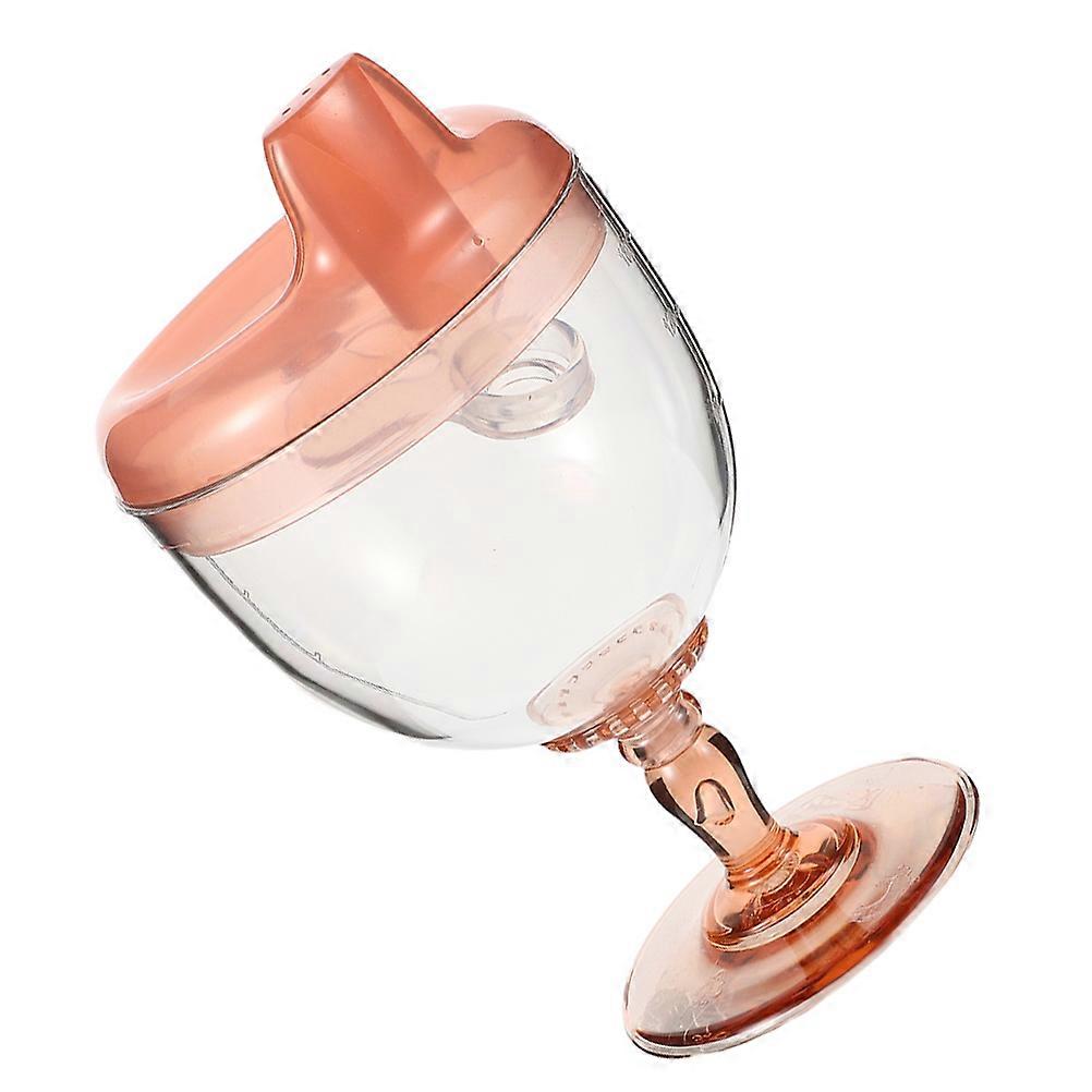 Yellow Plastic Goblet Cup for Sippy Cup with Lid