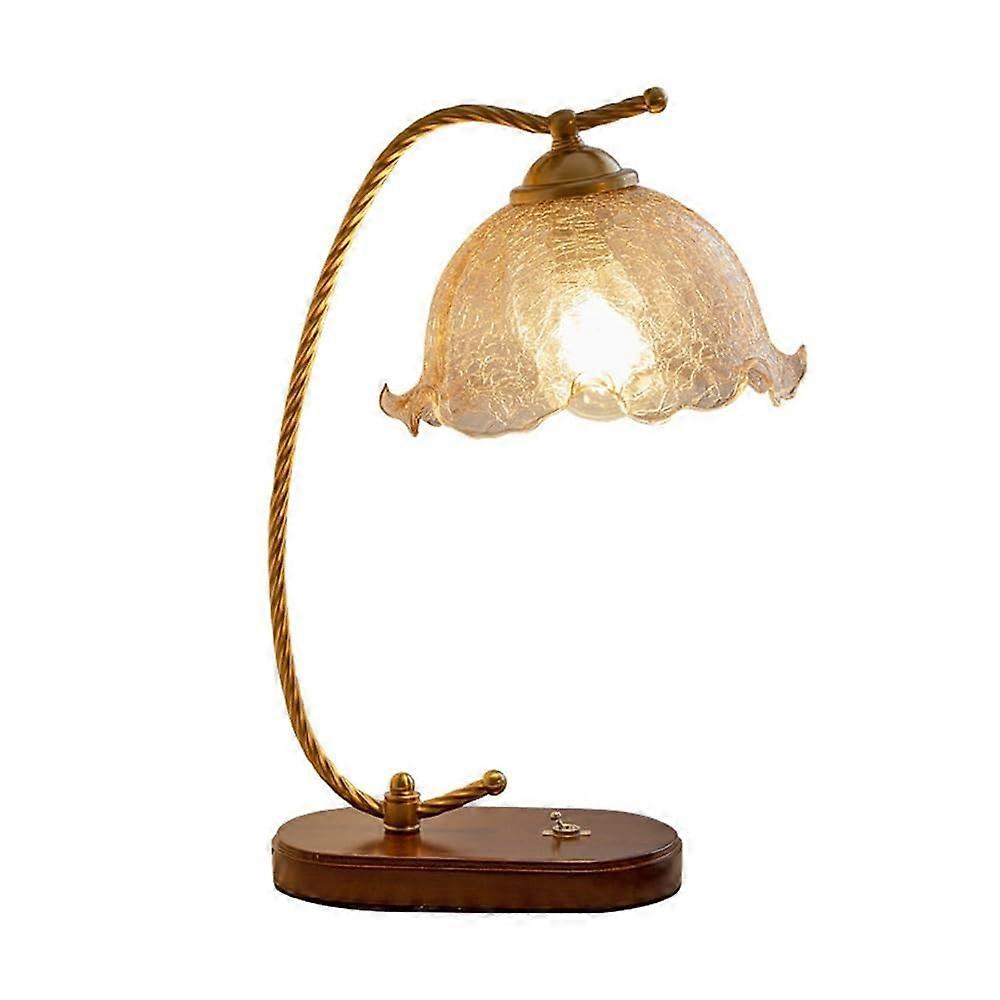 Vintage Bedside Lamp with EyeCaring Soft Light for Bedroom Decor and Reading