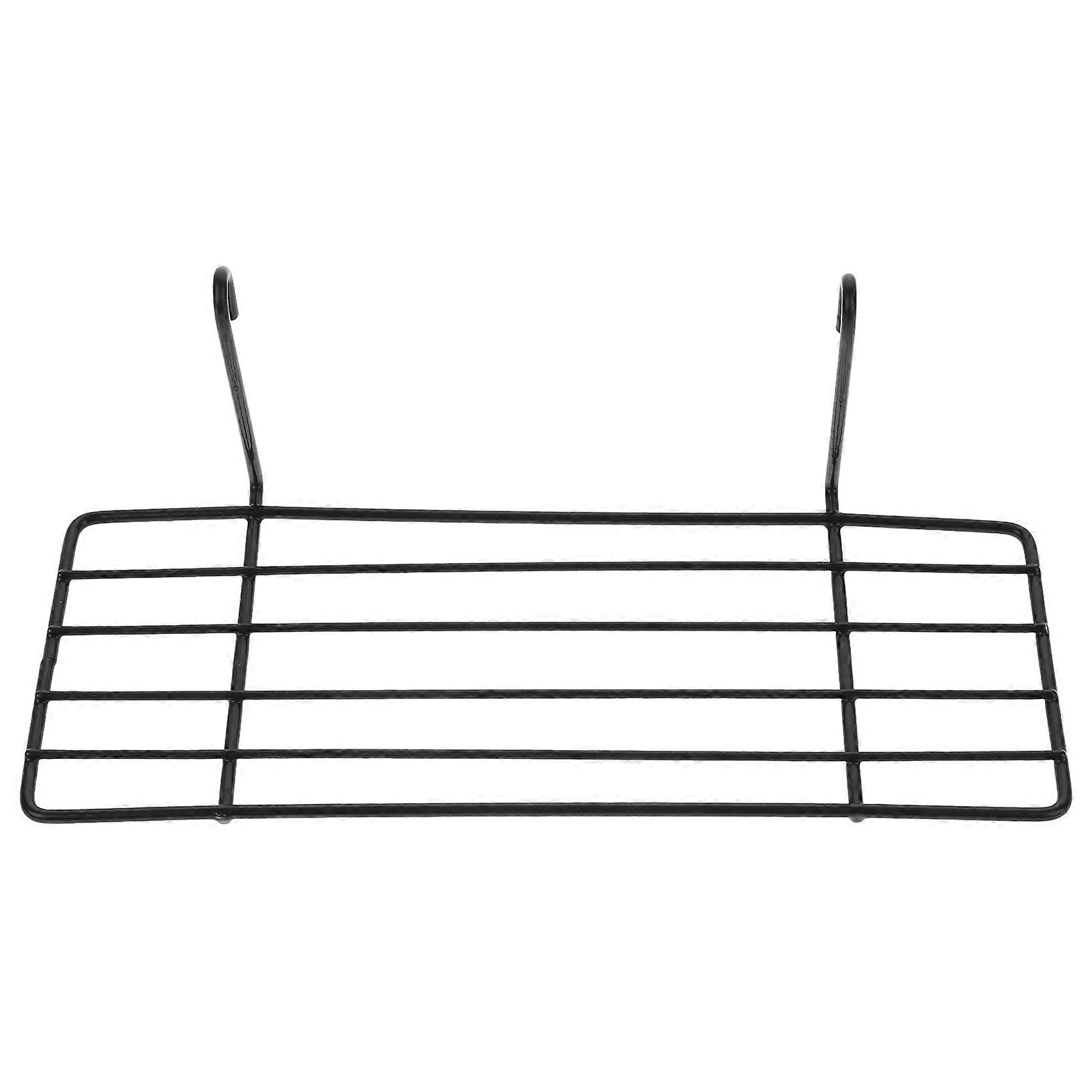 Parrot Cage Shelf Grid Iron Frame for Bird Perching 1Pcs Black Wall Decoration