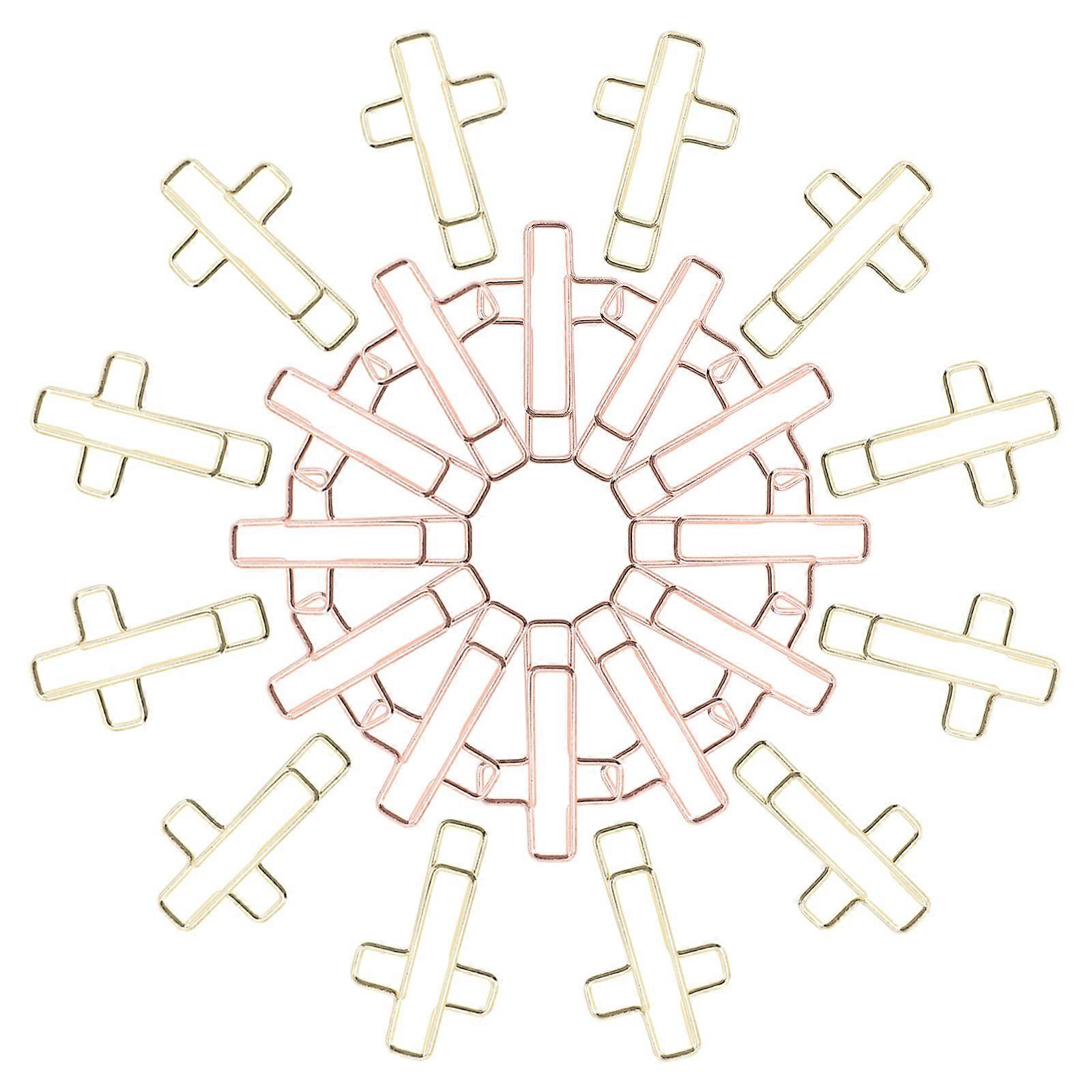 Novelty File Clips for Office Documents 1000Pcs Cross Shape Iron Material