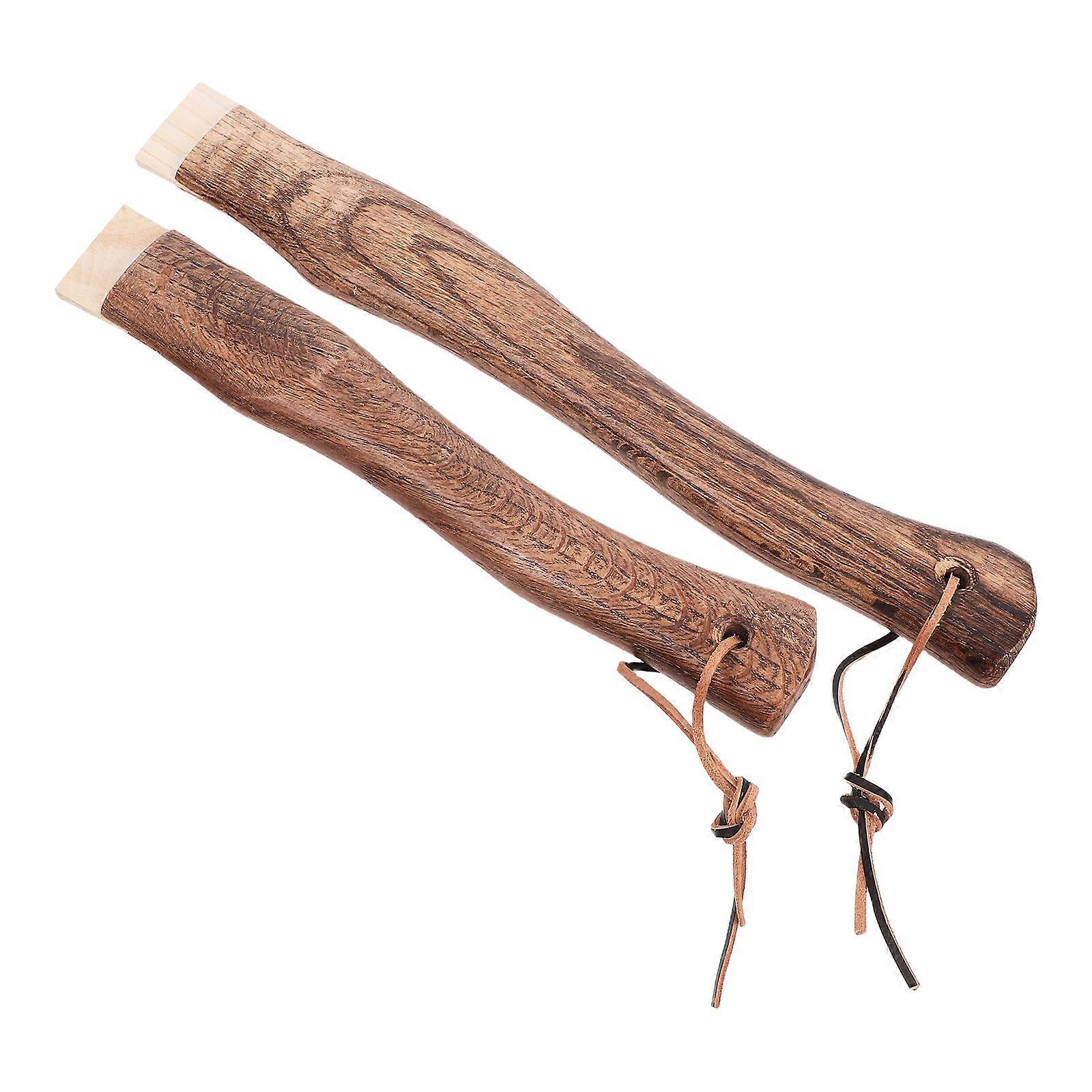 Wooden Handle Replacement Curved Short Handle for 2Pcs