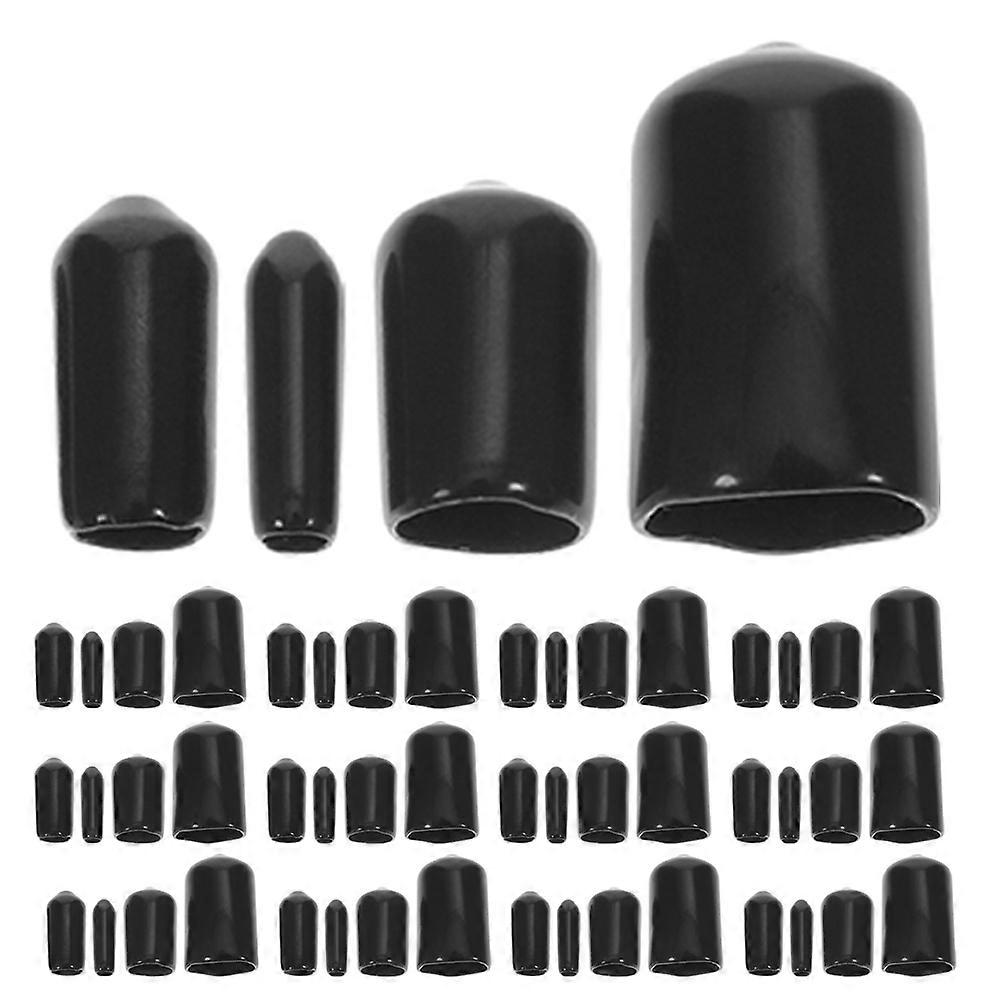 Flexible Rubber Screw Thread Protector in Black with 120Pcs for Guard Bars