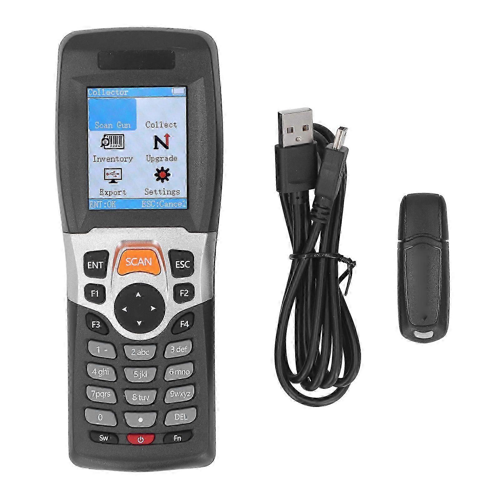 Wireless Barcode Scanner 1D 2.4GHZ 2.2 Inch Color Screen Portable Inventory Scanner