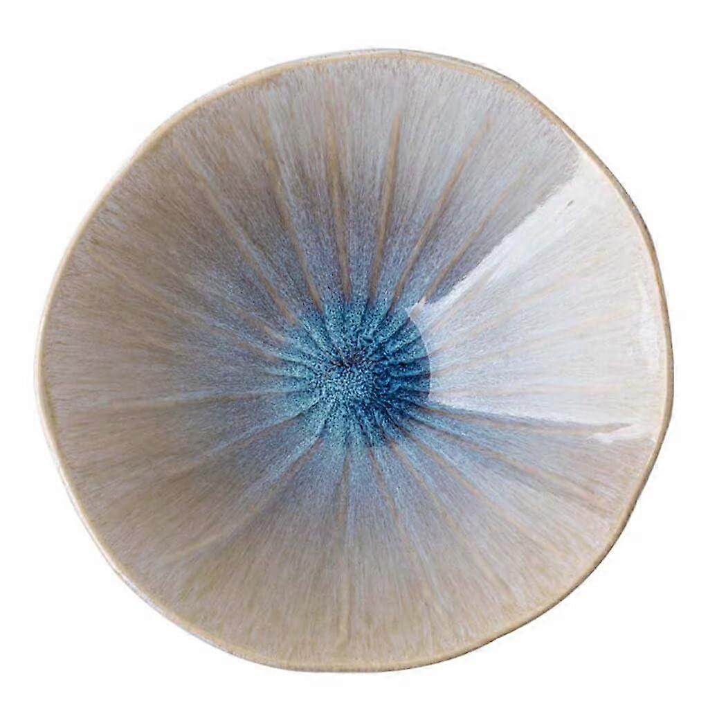 Irregular Ceramic Salad Bowl 650ml HeatResistant Porcelain Conical Design for Soup and Vegetables