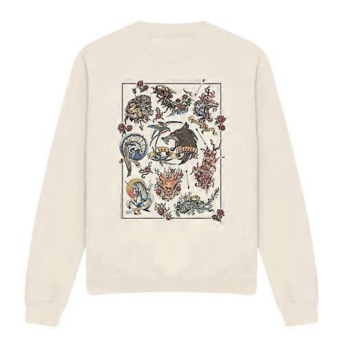 The Witcher Unisex Erwachsenen Monster Tattoo Flash Sweatshirt