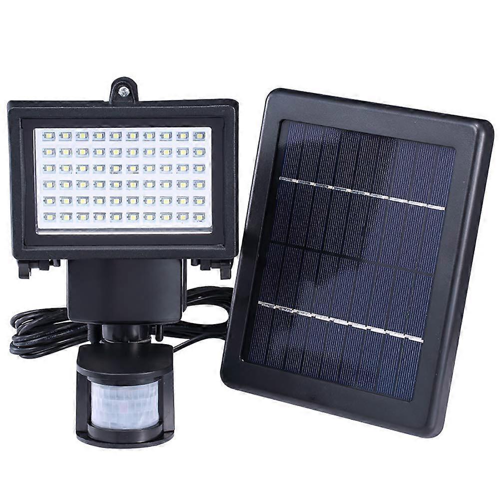 Solar Security Light Outdoor Floodlight With Motion Sensor 6500K Cold White Light Solar Panel Wall Light For Garden