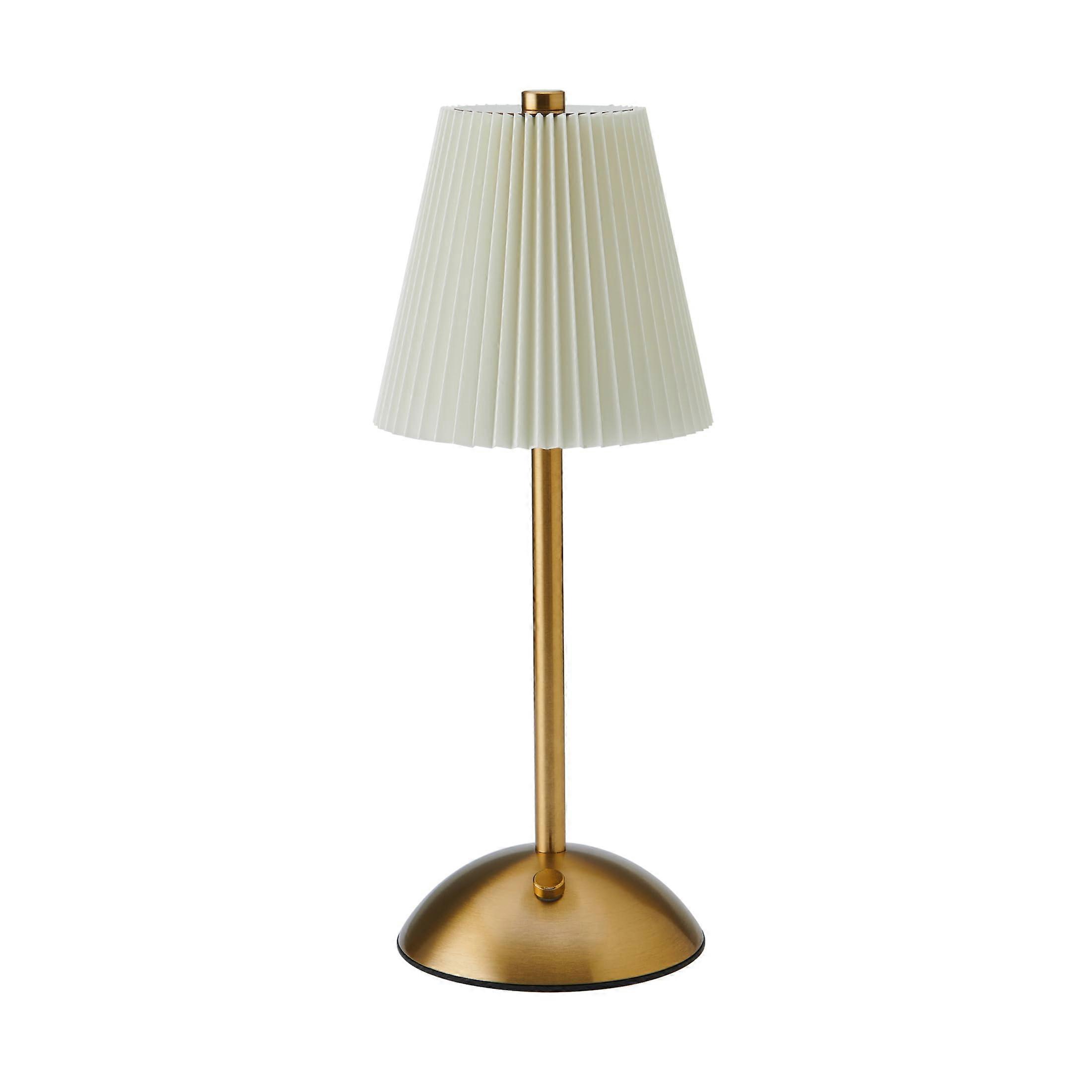Gold 11.6Inch Rechargeable LED Table Lamp with Touch Control, Stepless Dimming, USBC Charging