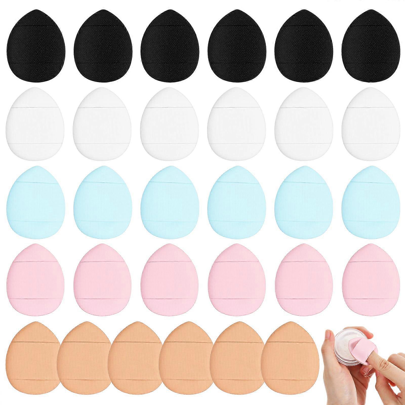 30pcs Makeup Powder Puff and Mini Makeup Sponge Set, Latex Teardrop Design for Concealer