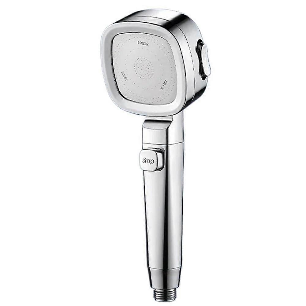 Pressure Shower Head with Hose, 3 Modes Adjustable Spray, Water Saving Massage, Silver 1.5M