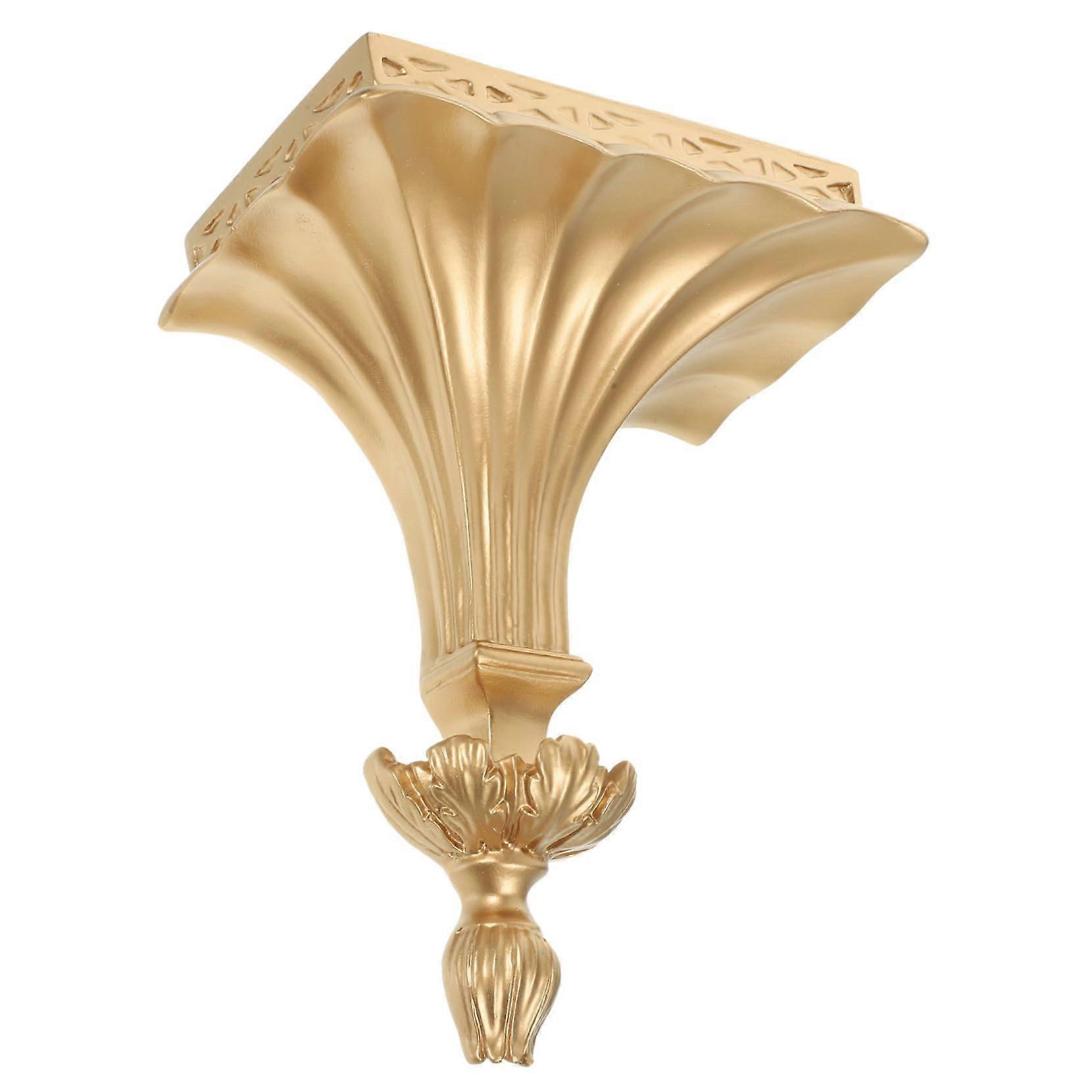 Wall Mounted Shelf with Drill Adhesive Mount, Durable Resin Floating Storage Rack for Home Decor