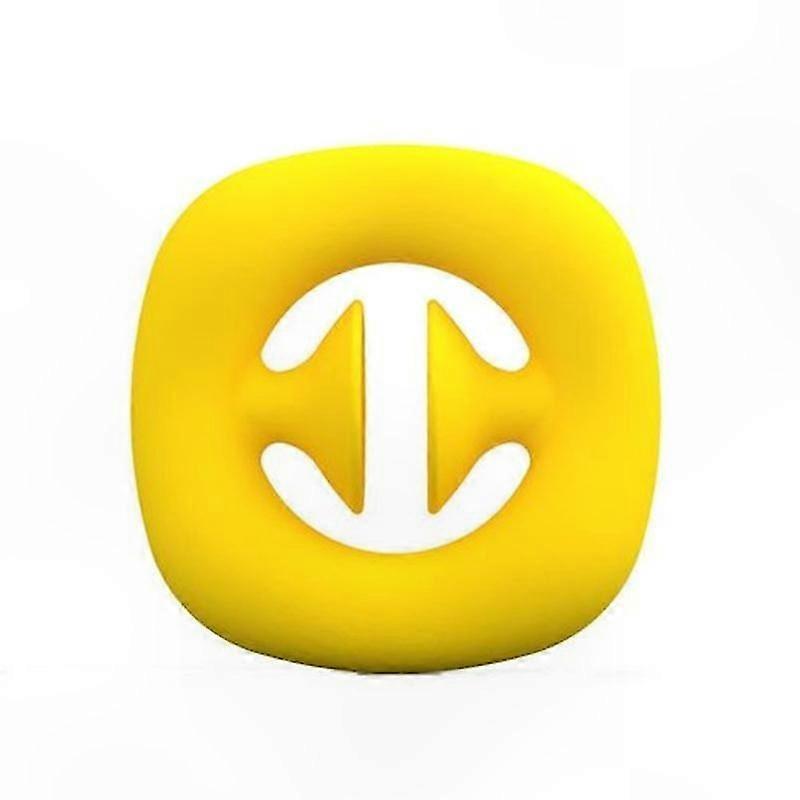 Yellow Silicone Grip Ring for Arm Muscle Training and Decompression Exercises