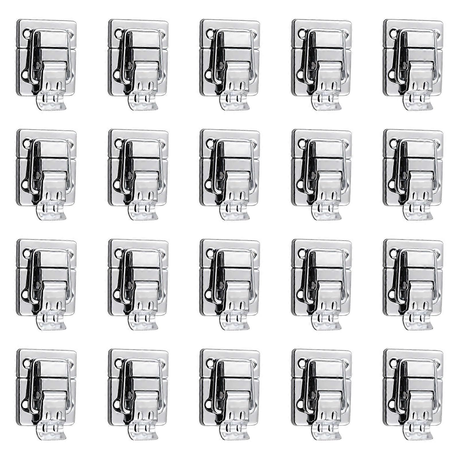 Luggage Latch Clasp Chrome Plated Secure Closure for Suitcase and Toolboxes, 20 Pcs Mirror Polish