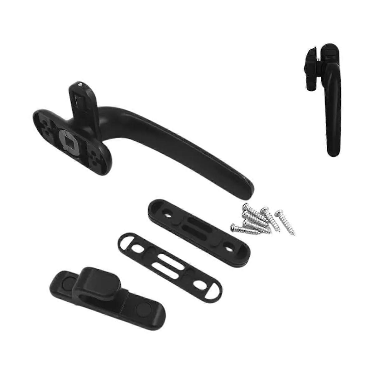 Aluminum Casement Window Handle with Lock, Ergonomic Long Grip, Easy Installation