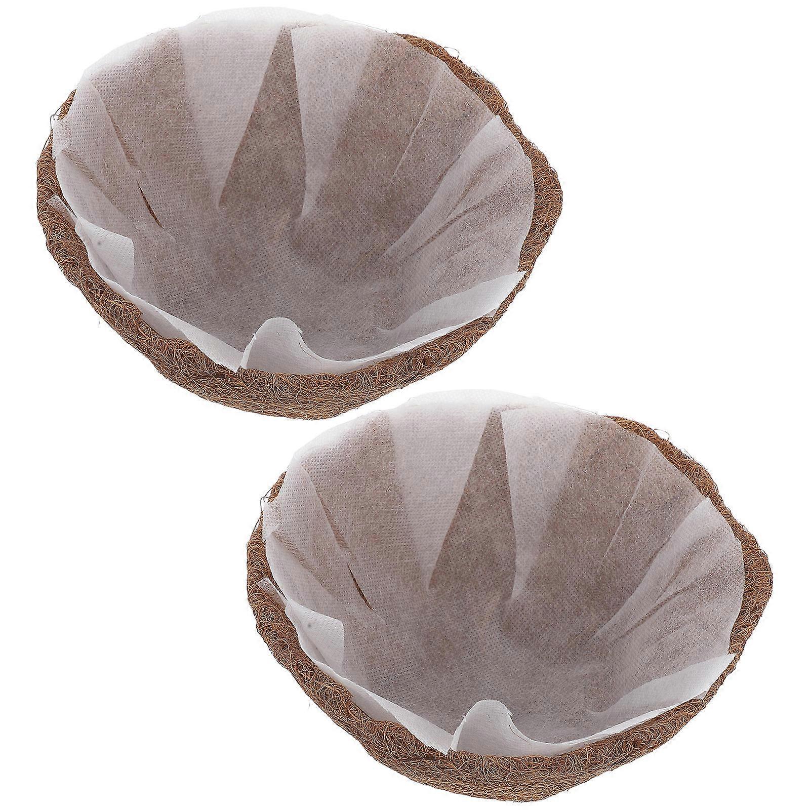 Breathable Coconut Fiber Liners for Flower Planters with 2Sets Sets