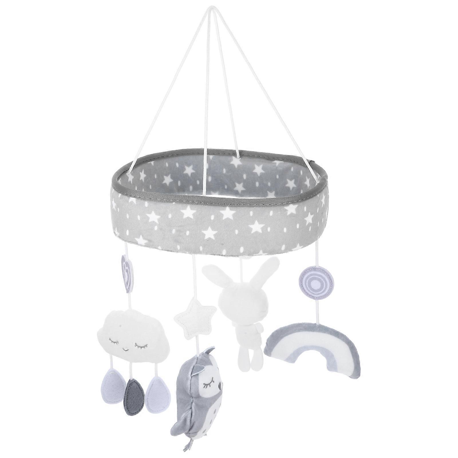 Mobile Hanging Toy for Playing Soft Plush Grey