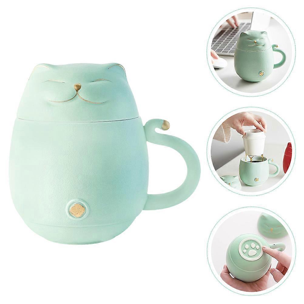 Lovely Cat Design Water Mug for Storage Ceramic Material