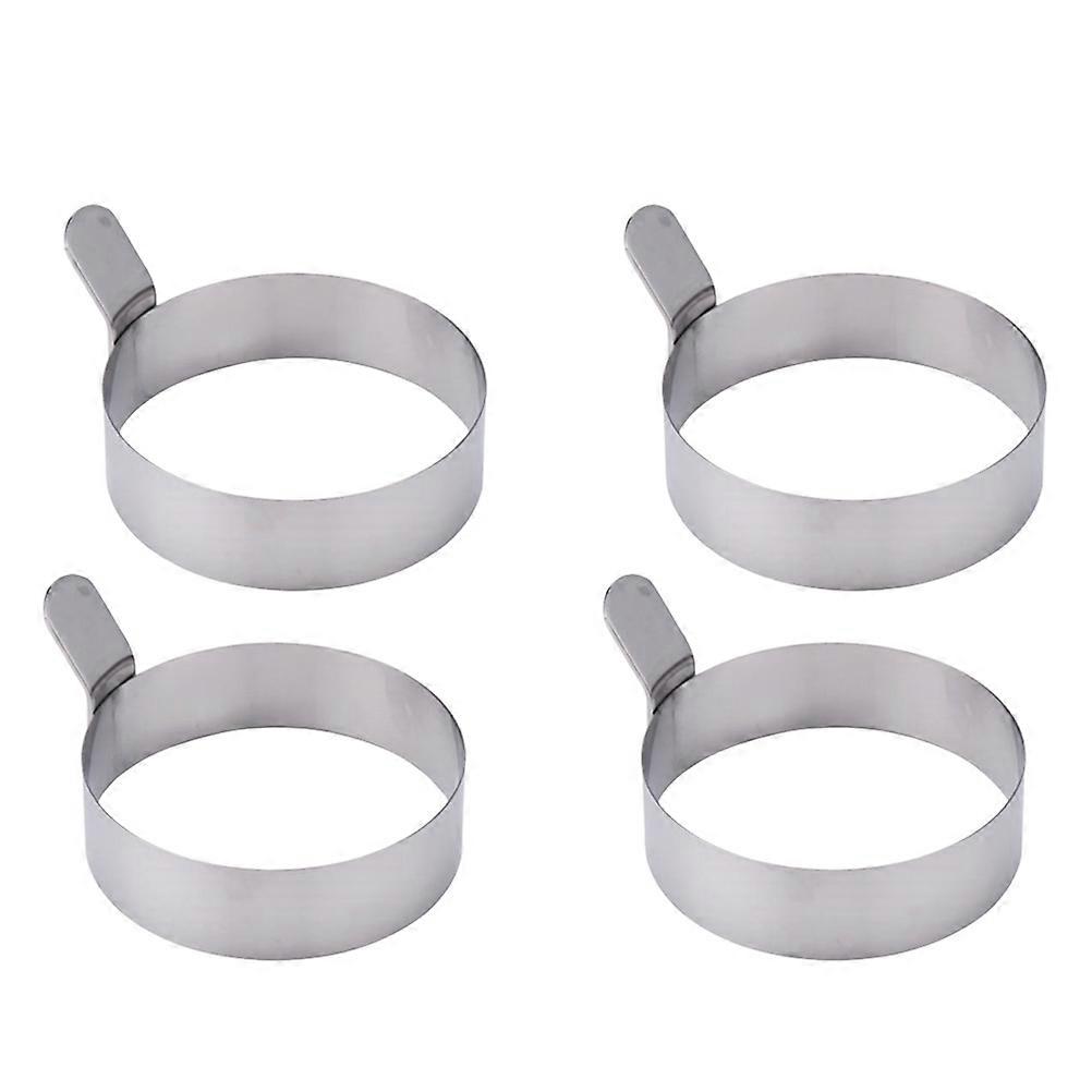 Kitchen Tools Stainless Steel Cooking Mold for Cooking 2Pcs Silver Egg Ring