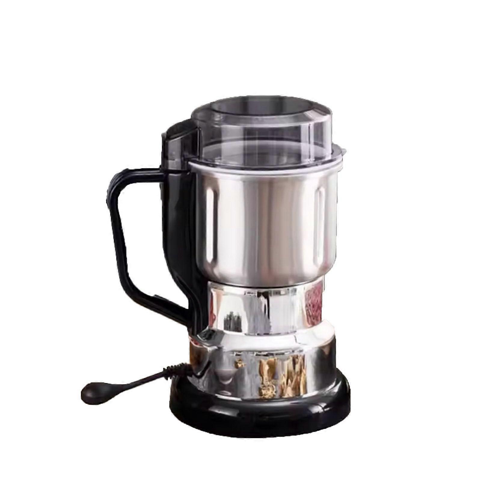 Electric Coffee Grinder and Grain Mill Grinder, 30x Efficiency, Adjustable Thickness, Transparent Lid