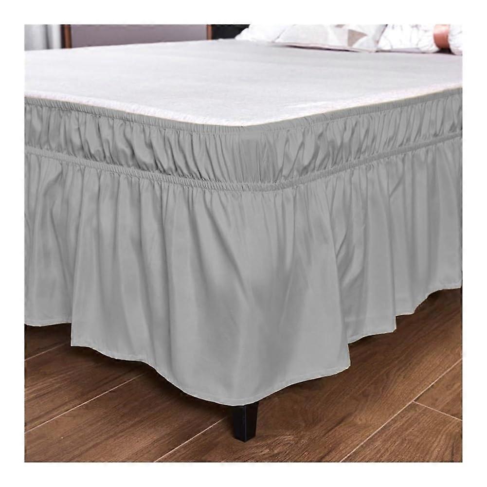 Bed Skirt 15 Inch Drop Extra Long Ruffle Microfiber Full Size Solid Color Machine Washable Fade Resistant Bed Cover